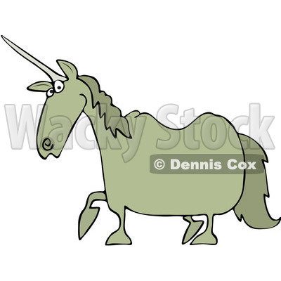 Royalty-Free Vector Clip Art Illustration of a Tan Unicorn © djart #1051894