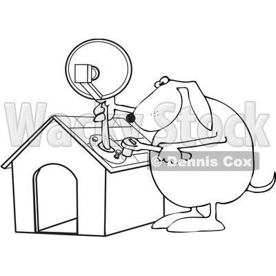 star wars clip art black and white. Royalty-Free Vector Clip Art Illustration of a Black And White Dog Attaching