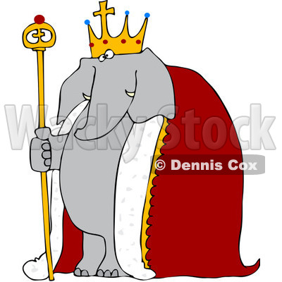Royalty-Free Vetor Clip Art Illustration of an Elephant King © djart #1055096