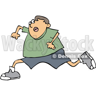 Clipart Boy Running Scared - Royalty Free Vector Illustration © djart #1062805