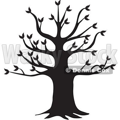 Clipart Black Tree Silhouette - Royalty Free Vector Illustration © djart #1062816