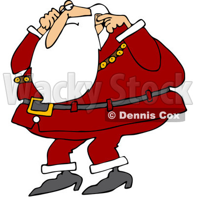 Clipart Santa Plugging His Ears - Royalty Free Vector Illustration © djart #1084858