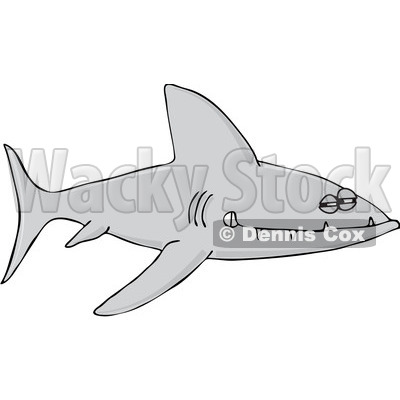 Clipart Sinister Shark With Sharp Teeth - Royalty Free Vector Illustration © djart #1101694