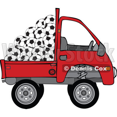 Clipart Kei Truck With Soccer Balls - Royalty Free Vector Illustration © djart #1114226