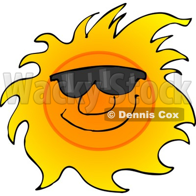 happy cartoon sunshine. Happy Sun Wearing Shades