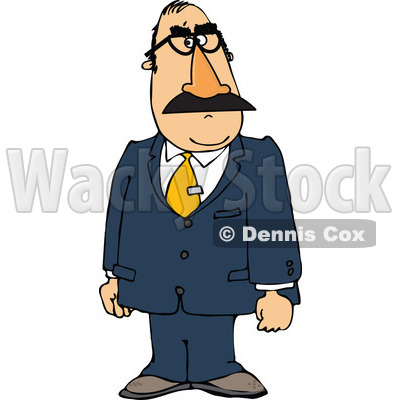 Clipart of a Caucasian Man Wearing a Groucho Mask and Suit - Royalty Free Vector Illustration © djart #1289026