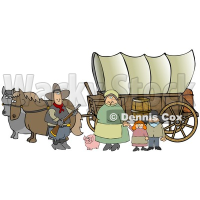pioneers on oregon trail. Historical Family Of Pioneers