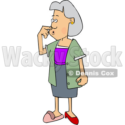 Cartoon Forgetful Woman Wearing a Slipper and Heel © djart #1627659