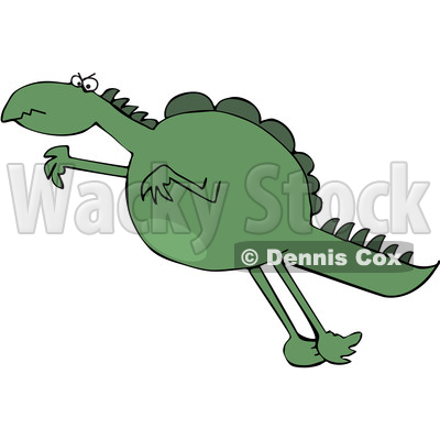 Cartoon Leaping Dinosaur © djart #1636249