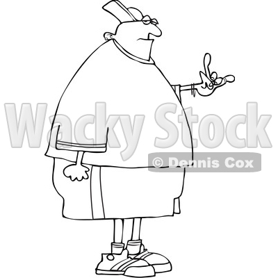 Cartoon Black and White Chubby Gangster © djart #1652643