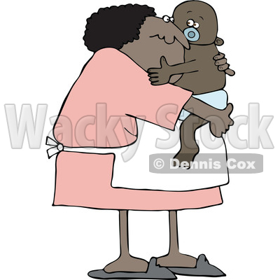 Cartoon Granny Holding a Baby © djart #1658827