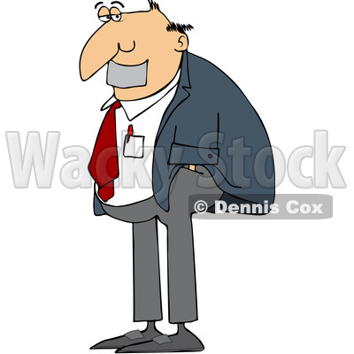 Cartoon Business Man with Duct Tape over His Mouth © djart #1683081