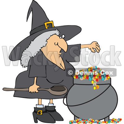 Witch Making a Spell in Her Cauldron © djart #1686710