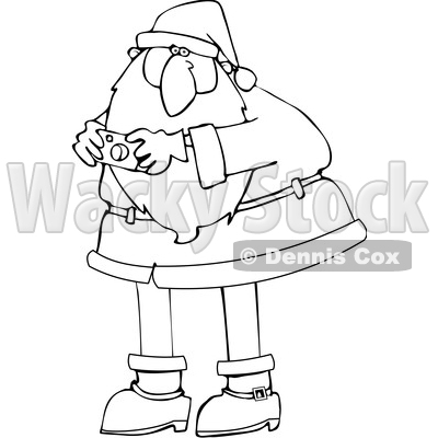 Cartoon Santa Claus Taking a Picture © djart #1692266