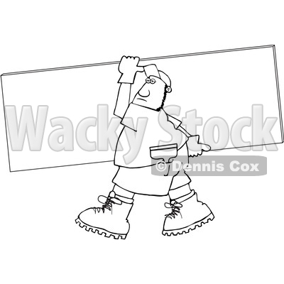 Cartoon Sheetrock Worker © djart #1692533
