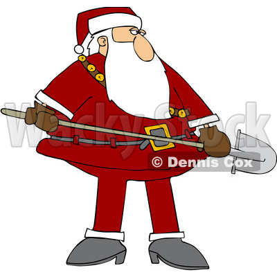Christmas Santa Claus Holding a Shovel © djart #1693419