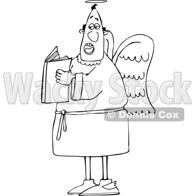 Cartoon Male Angel Holding a Book © djart #1694589