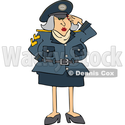 Cartoon Army Woman Saluting © djart #1698618