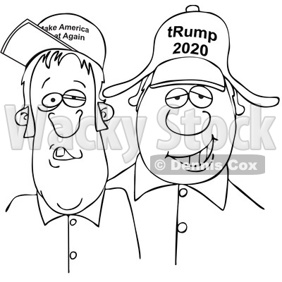 Cartoon Hillbillies Wearing Trump Hats © djart #1705733