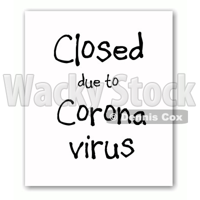 Business Closed Due to Corona Virus Sign © djart #1708118