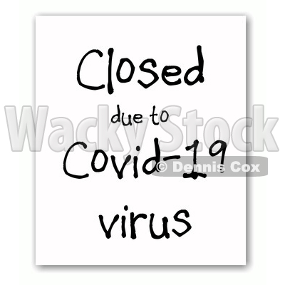 Business Closed Due to Covid19 Virus Sign © djart #1708119