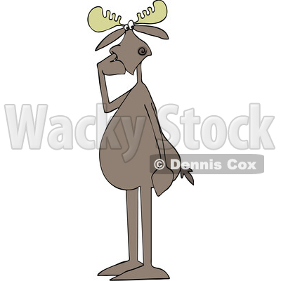 Cartoon Moose Picking Its Nose © djart #1736326