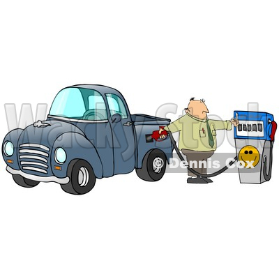 gas station clipart. Clipart Illustration of a