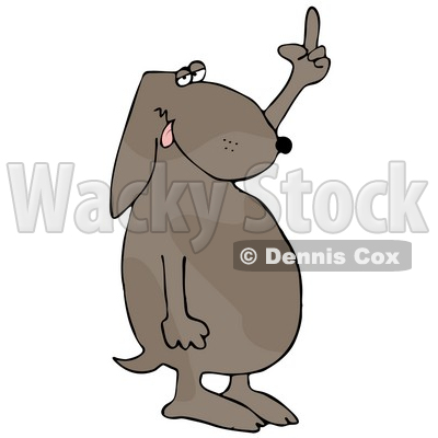 Frustrated Dog Flipping Off His Owner After Not Getting His Daily Walk Clipart Illustration © djart #17613