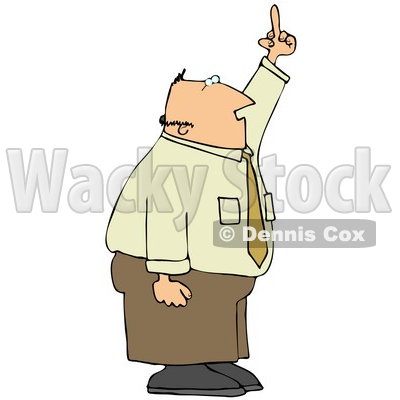 Mad Middle Aged Caucasian Business Man Holding His Hand Up In The Air And Flipping Someone Off Clipart Illustration © djart #17622