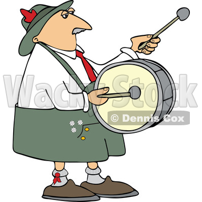 Cartoon German Oktoberfest Drummer Musician © djart #1781226