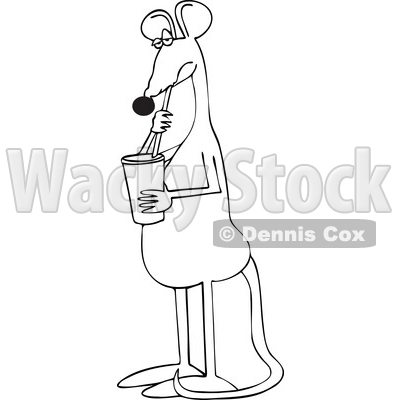 Cartoon Rat Drinking Soda © djart #1783090