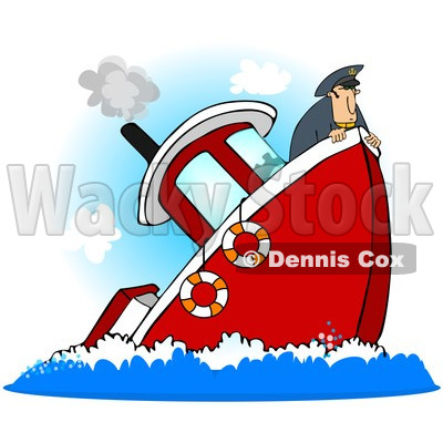 Royalty Free Rf Clipart Illustration Of A Captain On A