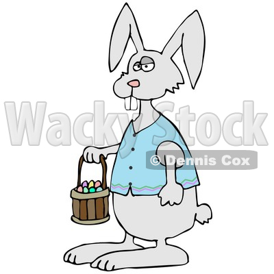 cute easter bunny clipart. Clipart Illustration of a Cute