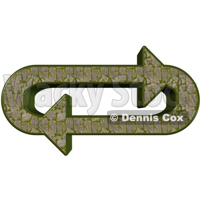 Clipart Illustration of an Oval Of Mossy Stone Path Arrows Moving In A Clockwise Motion © djart #28803