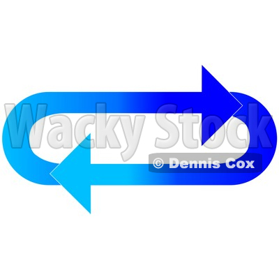 Clipart Illustration of an Oval Of Gradient Dark And Light Blue Arrows Moving In A Clockwise Motion © djart #28809