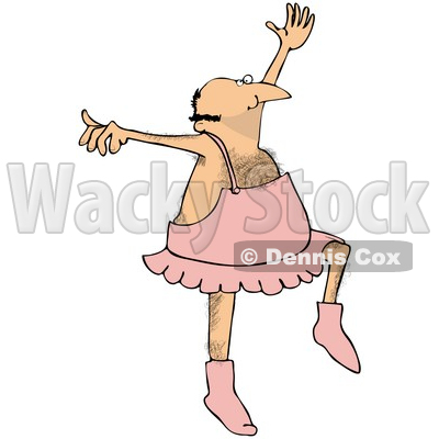 Ballet Dance Cartoon. Ballerina Dancing Ballet
