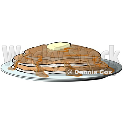 pancakes clip art. Clipart Illustration of Hot,