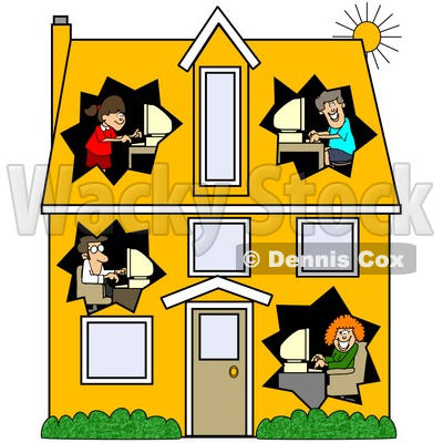 clipart family of 6. Clipart Illustration of a
