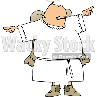 Angry Male Angel Pointing Fingers Clipart © djart #4112
