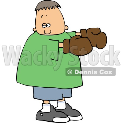 Boy Wearing Boxing Gloves Clipart © djart #4159