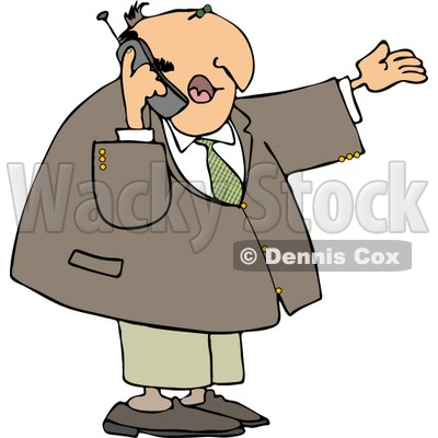 Businessman Talking On a Cellphone Clipart © djart #4309