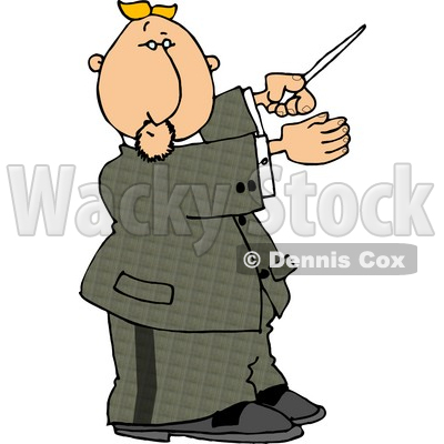 Male Music Conductor Directing a Musical Performance with a Conducting Baton  Clipart © djart #4350