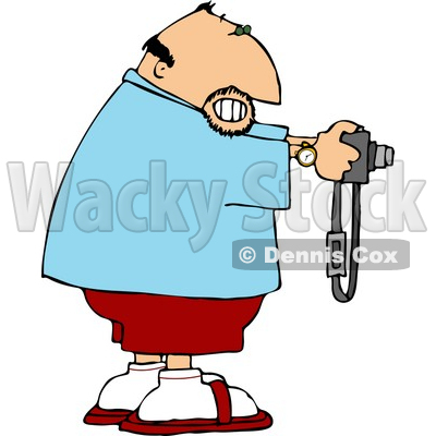 Male Tourist Taking a Picture with His Digital Camera Clipart © djart #4445