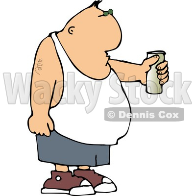 Man Holding Beer Can Clipart © djart #4500