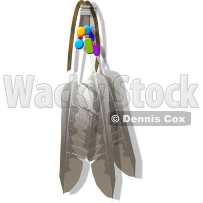 Native Indian Hawk Feather Artwork Clipart © djart #4611