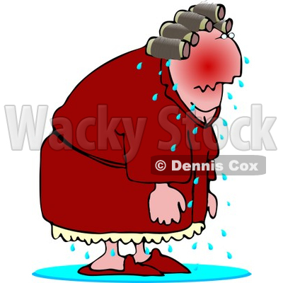 Elderly Menopause Woman Having a Hot Flash Clipart © djart #4653