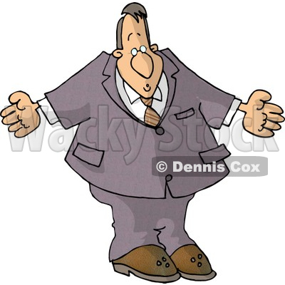 Businessman Man Shrugging His Shoulders Clipart © djart #4678