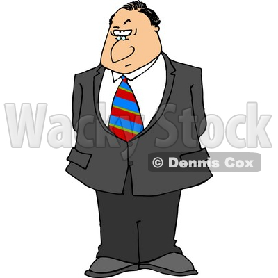 Businessman with a Disbelief Facial Expression and a Raised Eyebrow Clipart © djart #4740