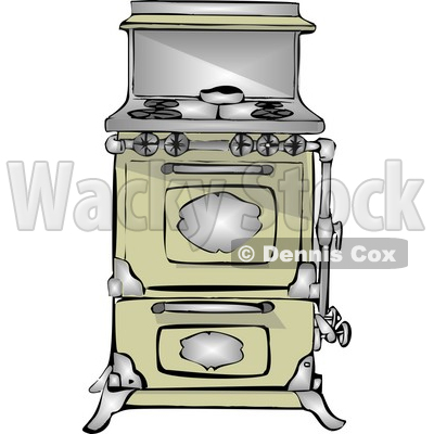 Kitchen Oven on Antique Retro Kitchen Stove   Oven Clipart    Dennis Cox  4800