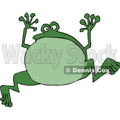 Free Clip Art Frogs. Green Jumping Frog Clipart
